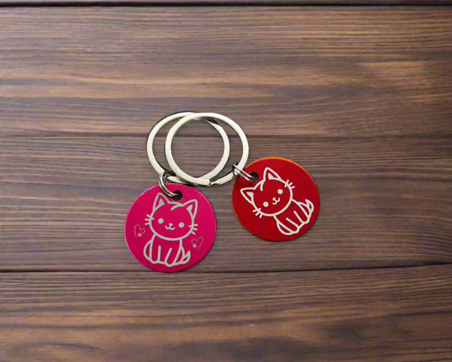 Custom Round Pet Tag Cute