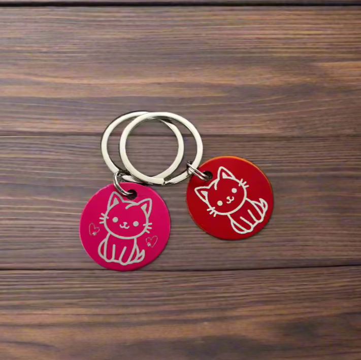 Custom Round Pet Tag Cute