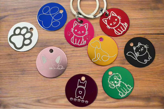 Custom Round Pet Tag Cute
