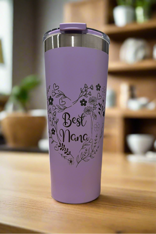 Personalised laser engraved insulated extra large cup