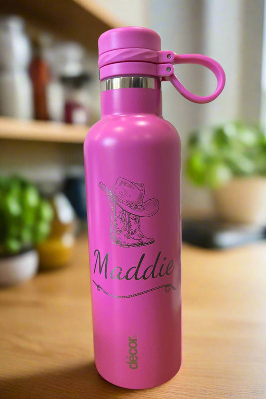 Custom Engraved Funky Banana Designs Insulated Stainless Steel Water Bottle