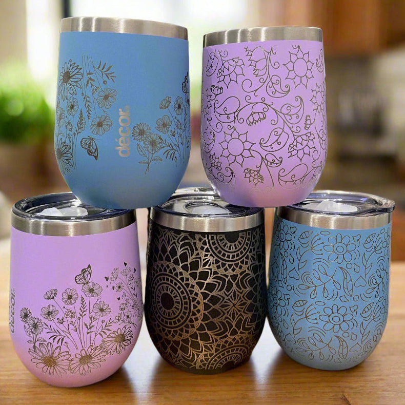 Laser engraved customised insulated cup