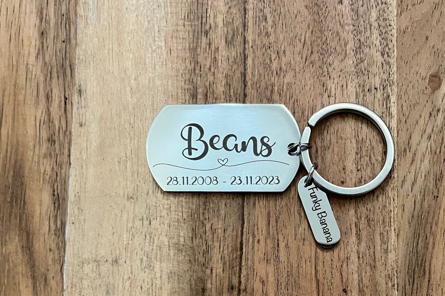 Custom Pet Memorial Paw Print Keyring