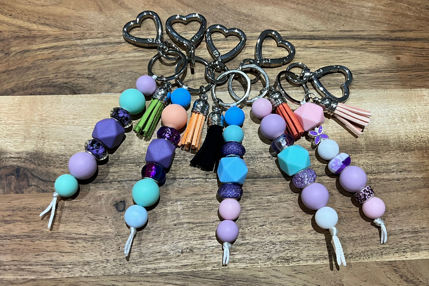 Beaded keyrings