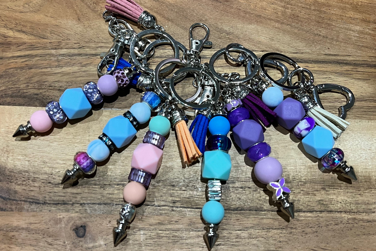 Beaded keyrings