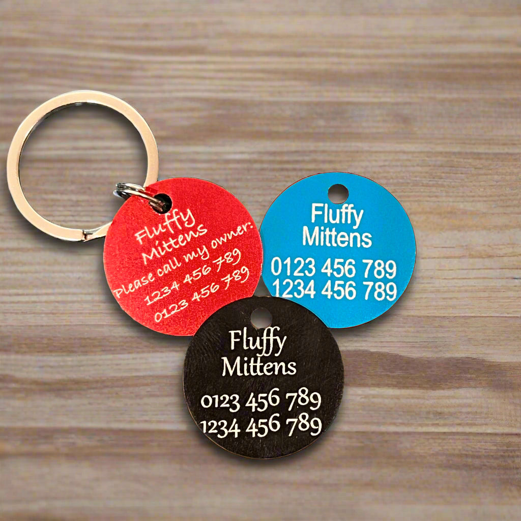 Custom Round Pet Tag Cute