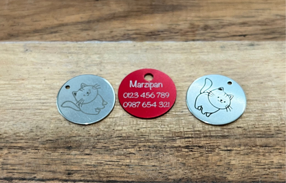 Customised Small Name Tag (Cat/Puppy)