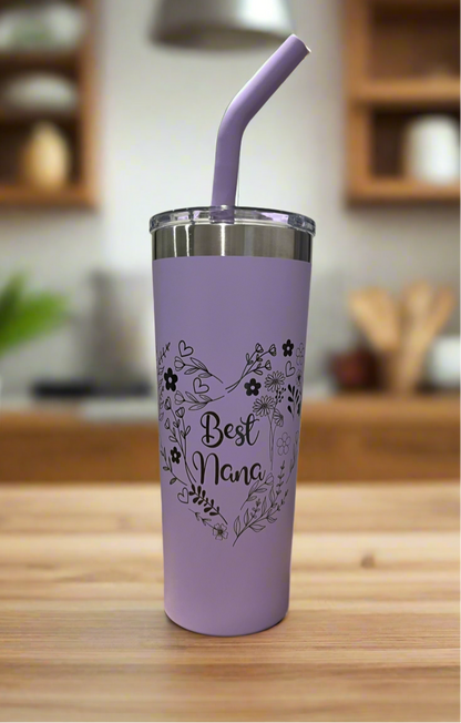 Personalised laser engraved insulated extra large cup