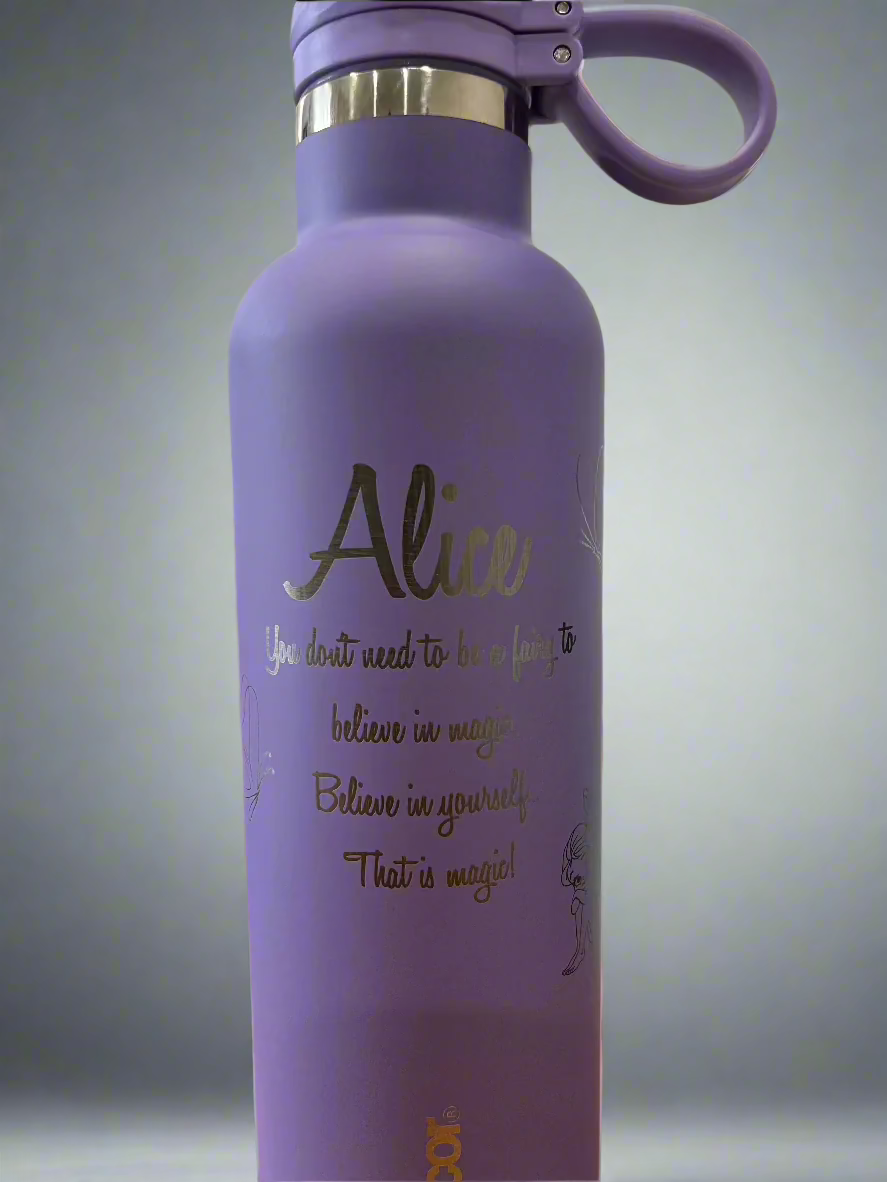 Custom Engraved Decor Hydro Double Wall Stainless Steel Water Bottle- Add your own Design.