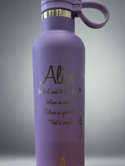 Custom Engraved Decor Hydro Double Wall Stainless Steel Water Bottle- Add your own Design.