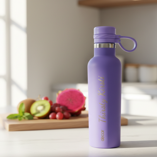 Insulated water bottle with engraved name