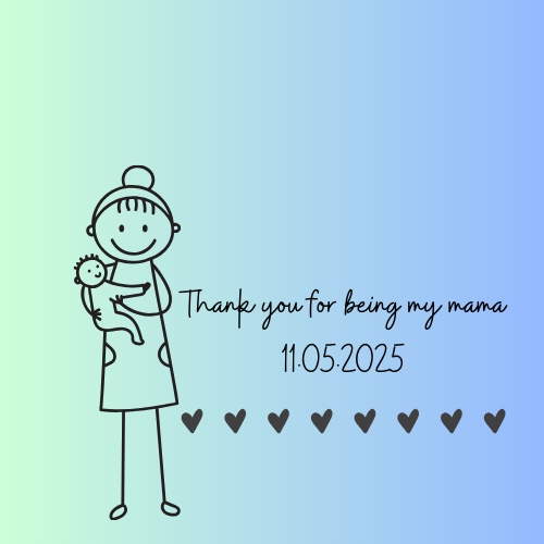 Personalised Mother's Day Stick Figure Keyring