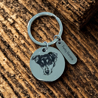 Pet portrait keyring