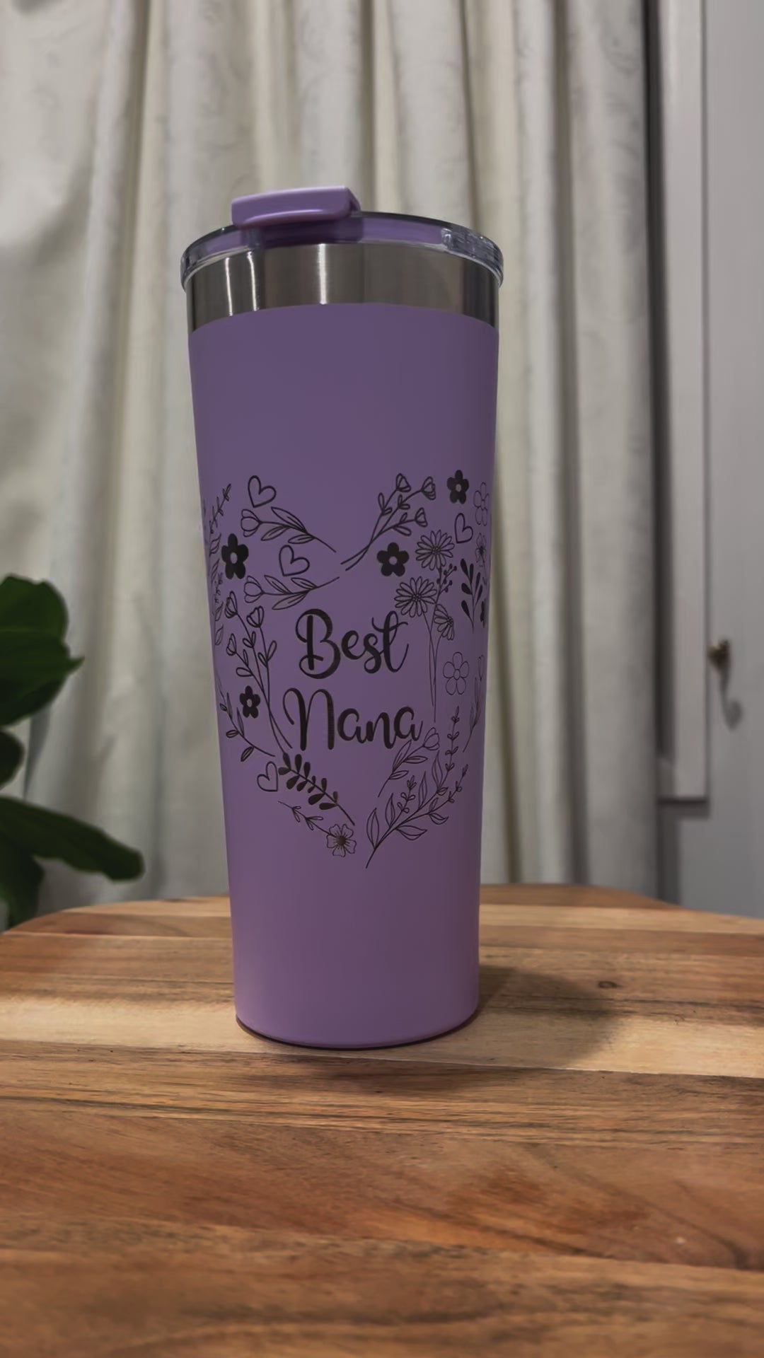 Personalised laser engraved insulated extra large cup