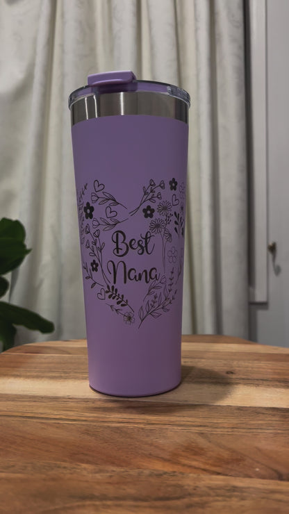 Personalised laser engraved insulated extra large cup